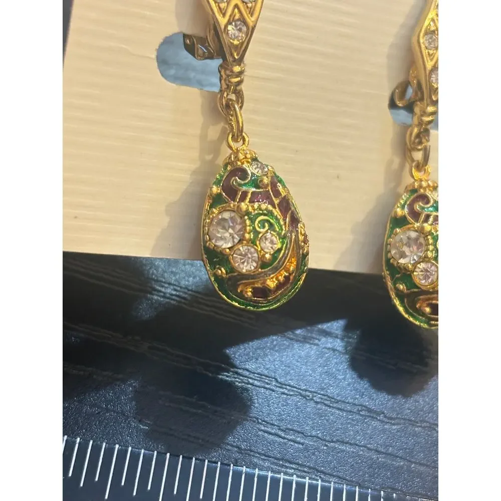 Copied - Vintage Cloisonne Scarf Clip Butterfly Floral Enamel
